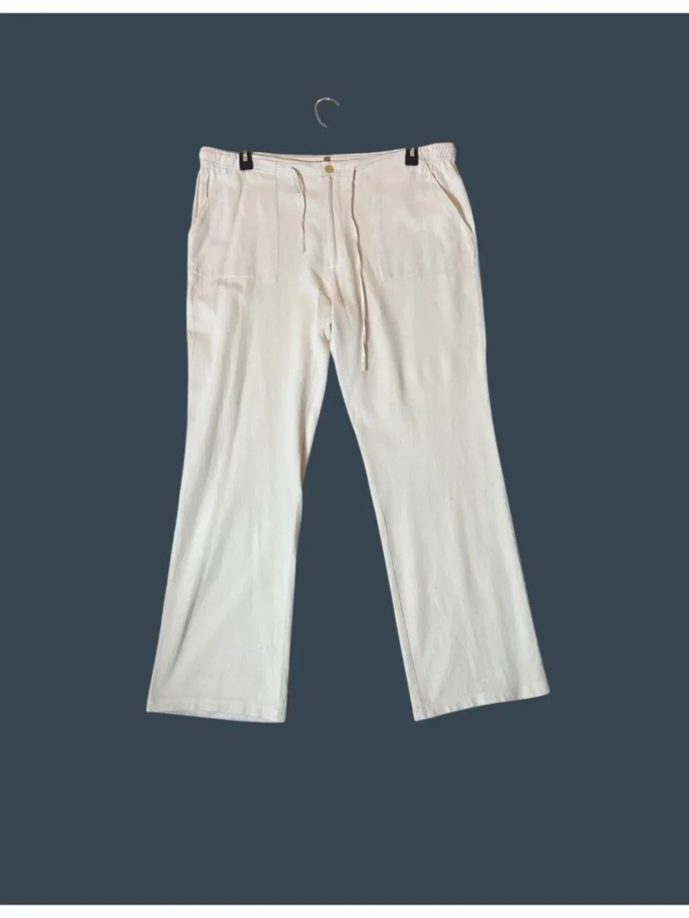 Bohio Mens Off-White Lightweight Cotton Pants - Size L